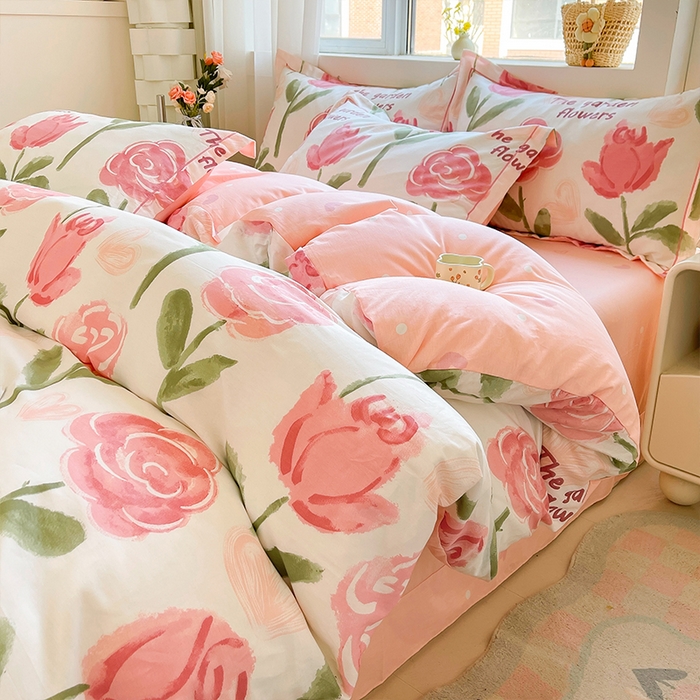 91家纺网 家纺一手货源 找家纺 （总）帛美家纺 2026新款全棉纯棉印花四件套