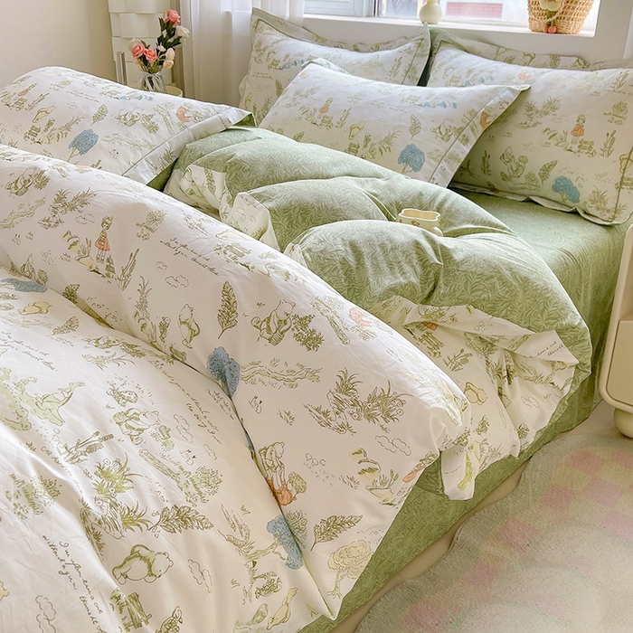 91家纺网 家纺一手货源 找家纺 （总）帛美家纺 2026新款全棉纯棉印花四件套