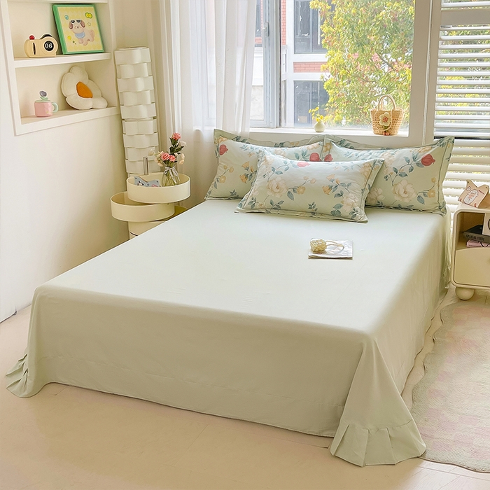 91家纺网 家纺一手货源 找家纺 帛美家纺 2026新款全棉纯棉印花四件套 墨染烟霞