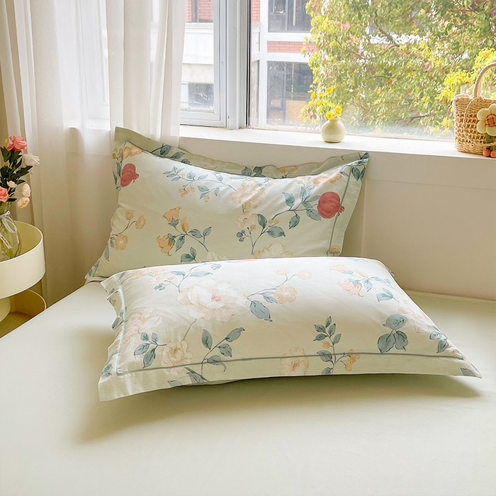 91家纺网 家纺一手货源 找家纺 帛美家纺 2026新款全棉纯棉印花四件套 墨染烟霞