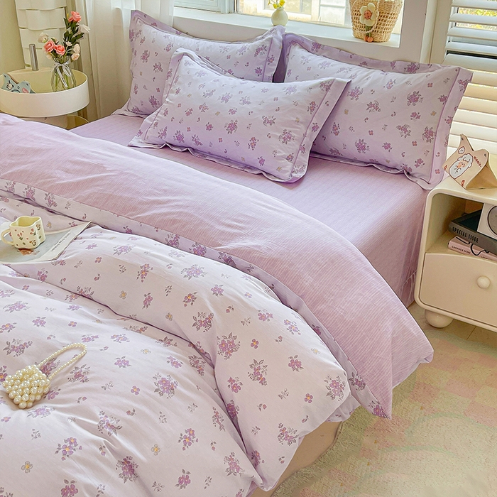 91家纺网 家纺一手货源 找家纺 帛美家纺 2026新款全棉纯棉印花四件套 熏香