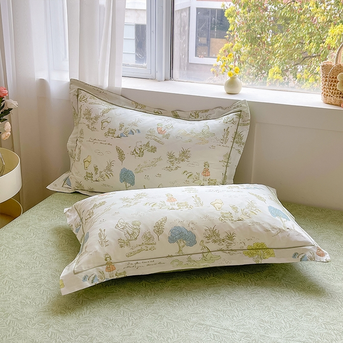 91家纺网 家纺一手货源 找家纺 帛美家纺 2026新款全棉纯棉印花四件套 童话故事