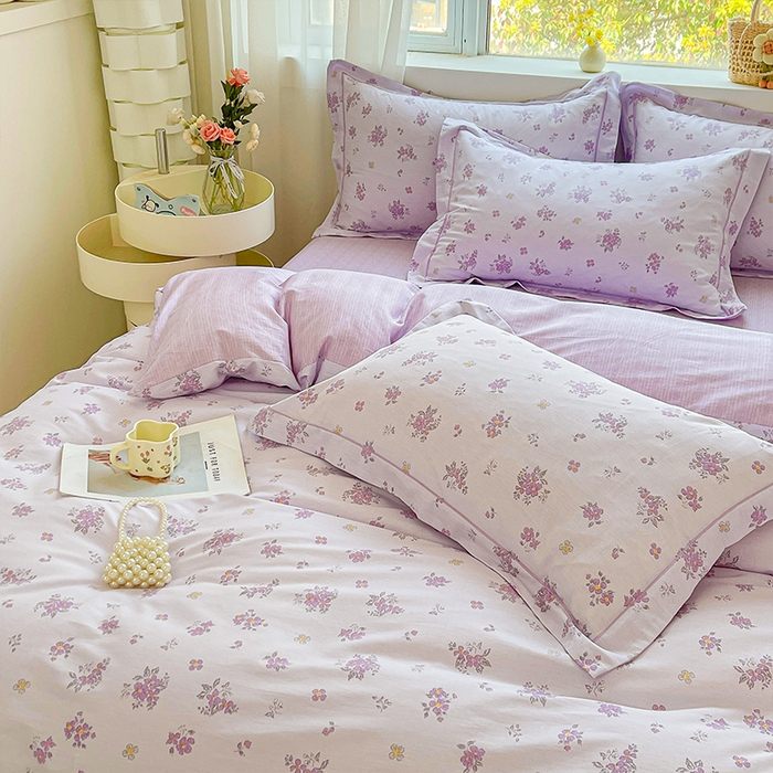 91家纺网 家纺一手货源 找家纺 帛美家纺 2026新款全棉纯棉印花四件套 熏香