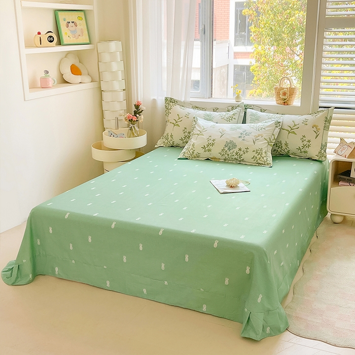 91家纺网 家纺一手货源 找家纺 帛美家纺 2026新款全棉纯棉印花四件套 恋薇时节