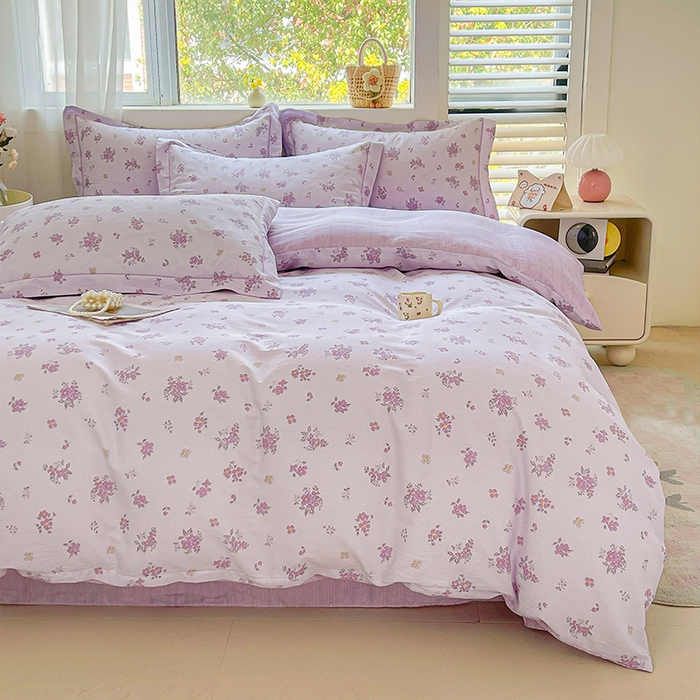 91家纺网 家纺一手货源 找家纺 帛美家纺 2026新款全棉纯棉印花四件套 熏香