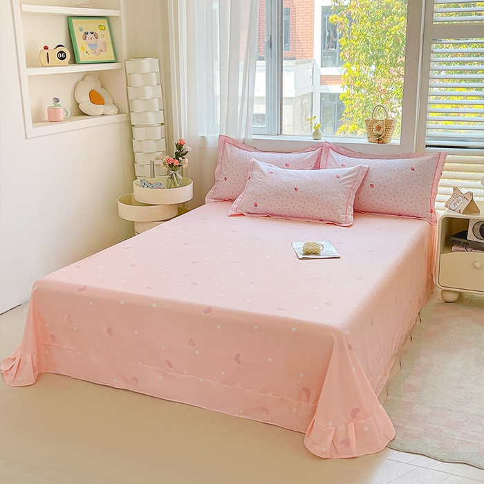 91家纺网 家纺一手货源 找家纺 帛美家纺 2026新款全棉纯棉印花四件套 草莓园