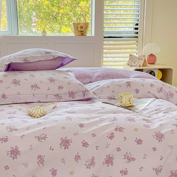 91家纺网 家纺一手货源 找家纺 帛美家纺 2026新款全棉纯棉印花四件套 熏香