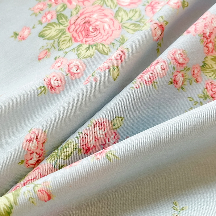 91家纺网 家纺一手货源 找家纺 帛美家纺 2026新款全棉纯棉印花四件套 沐蓝