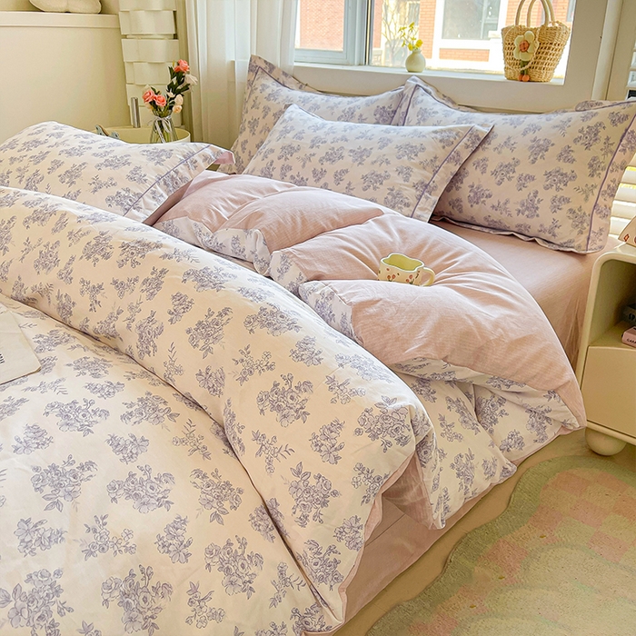 帛美家纺 2026新款全棉纯棉印花四件套 枫桥夜泊