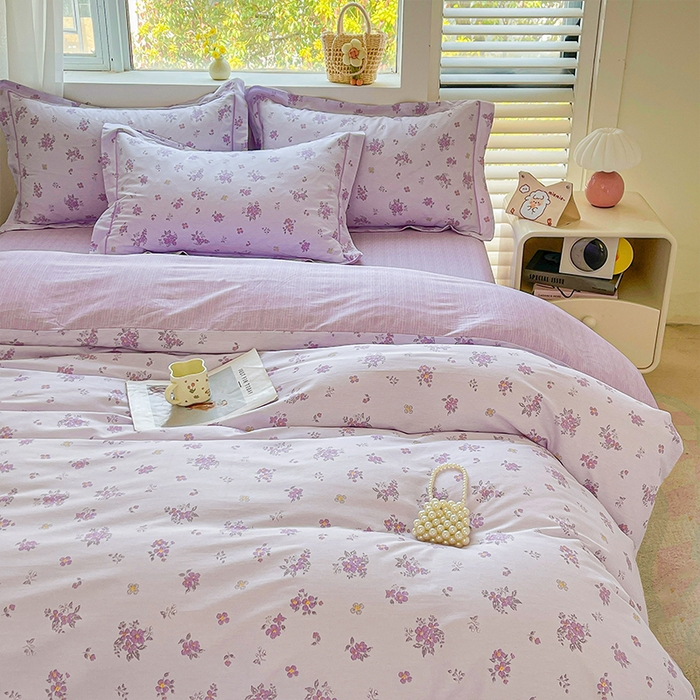 91家纺网 家纺一手货源 找家纺 帛美家纺 2026新款全棉纯棉印花四件套 熏香