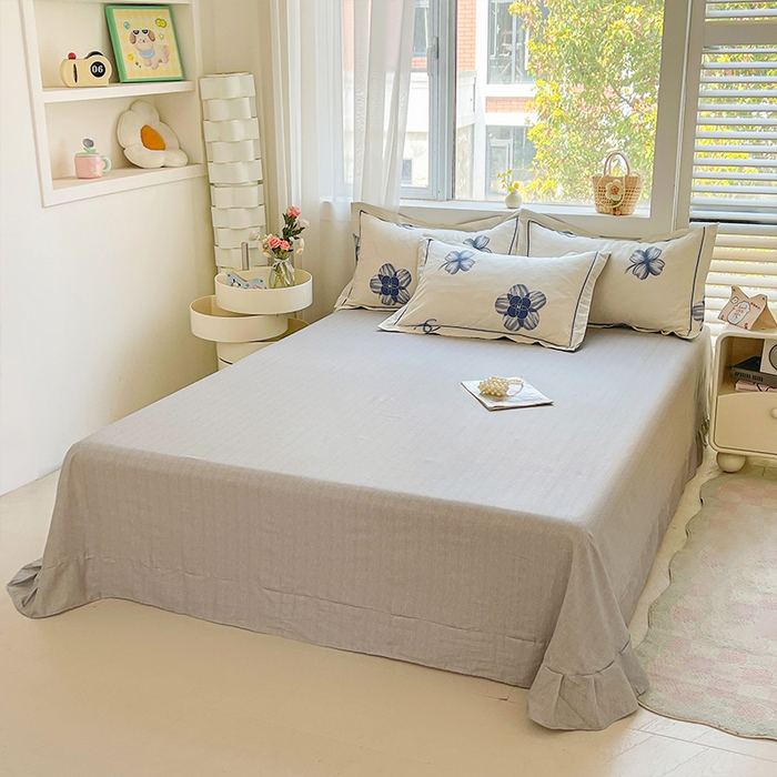 91家纺网 家纺一手货源 找家纺 帛美家纺 2026新款全棉纯棉印花四件套 薇薇安