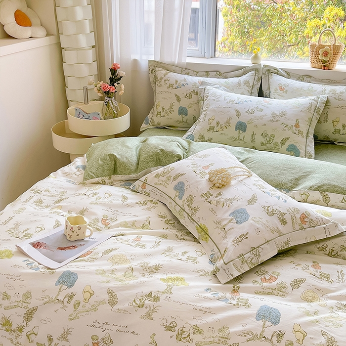 91家纺网 家纺一手货源 找家纺 帛美家纺 2026新款全棉纯棉印花四件套 童话故事