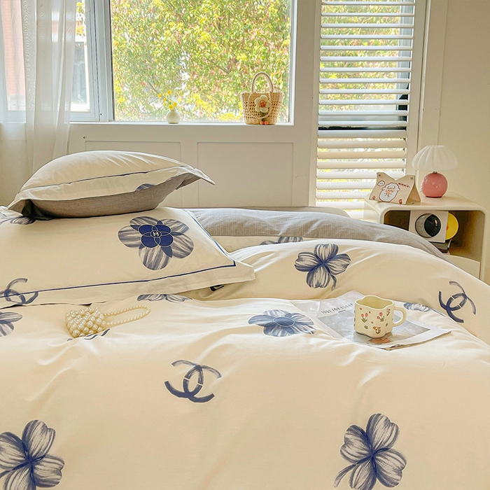91家纺网 家纺一手货源 找家纺 帛美家纺 2026新款全棉纯棉印花四件套 薇薇安