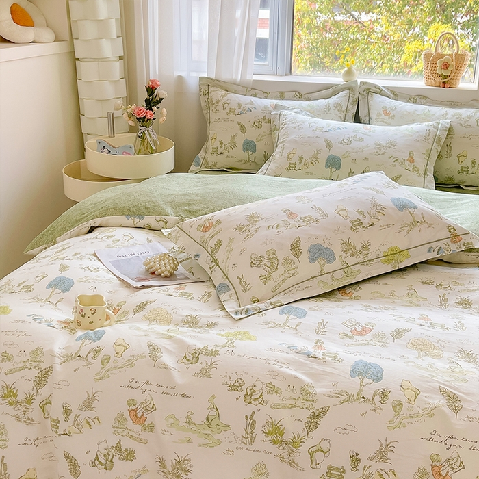 91家纺网 家纺一手货源 找家纺 帛美家纺 2026新款全棉纯棉印花四件套 童话故事