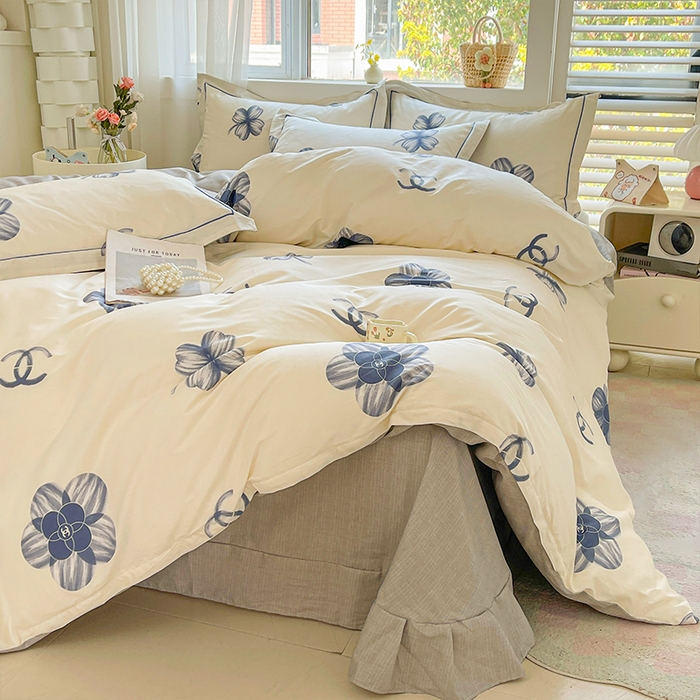 91家纺网 家纺一手货源 找家纺 帛美家纺 2026新款全棉纯棉印花四件套 薇薇安