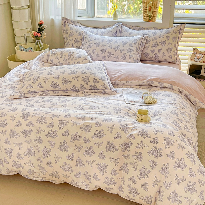 91家纺网 家纺一手货源 找家纺 帛美家纺 2026新款全棉纯棉印花四件套 枫桥夜泊