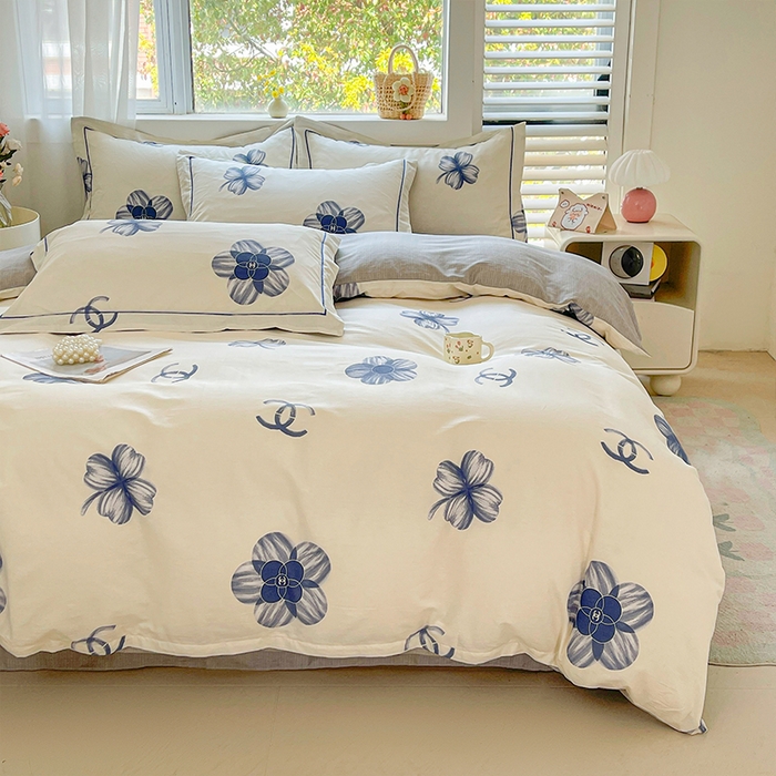 91家纺网 家纺一手货源 找家纺 帛美家纺 2026新款全棉纯棉印花四件套 薇薇安