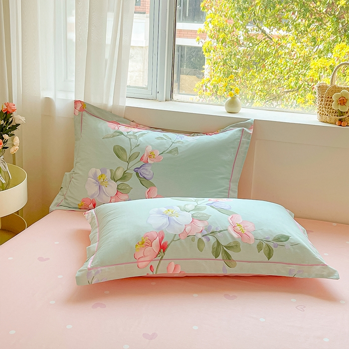 91家纺网 家纺一手货源 找家纺 帛美家纺 2026新款全棉纯棉印花四件套 云想花容