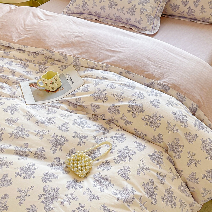 91家纺网 家纺一手货源 找家纺 帛美家纺 2026新款全棉纯棉印花四件套 枫桥夜泊