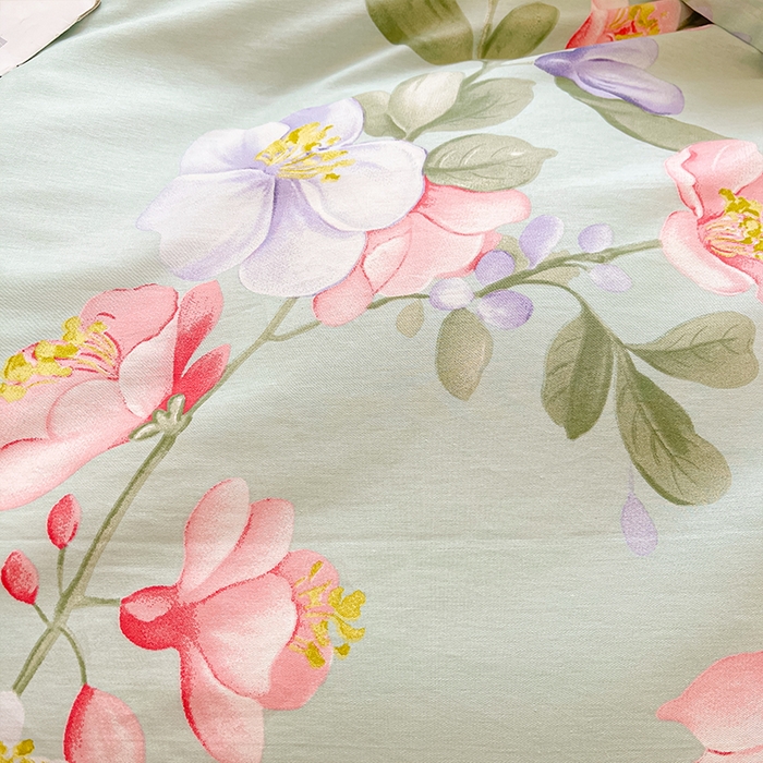 91家纺网 家纺一手货源 找家纺 帛美家纺 2026新款全棉纯棉印花四件套 云想花容