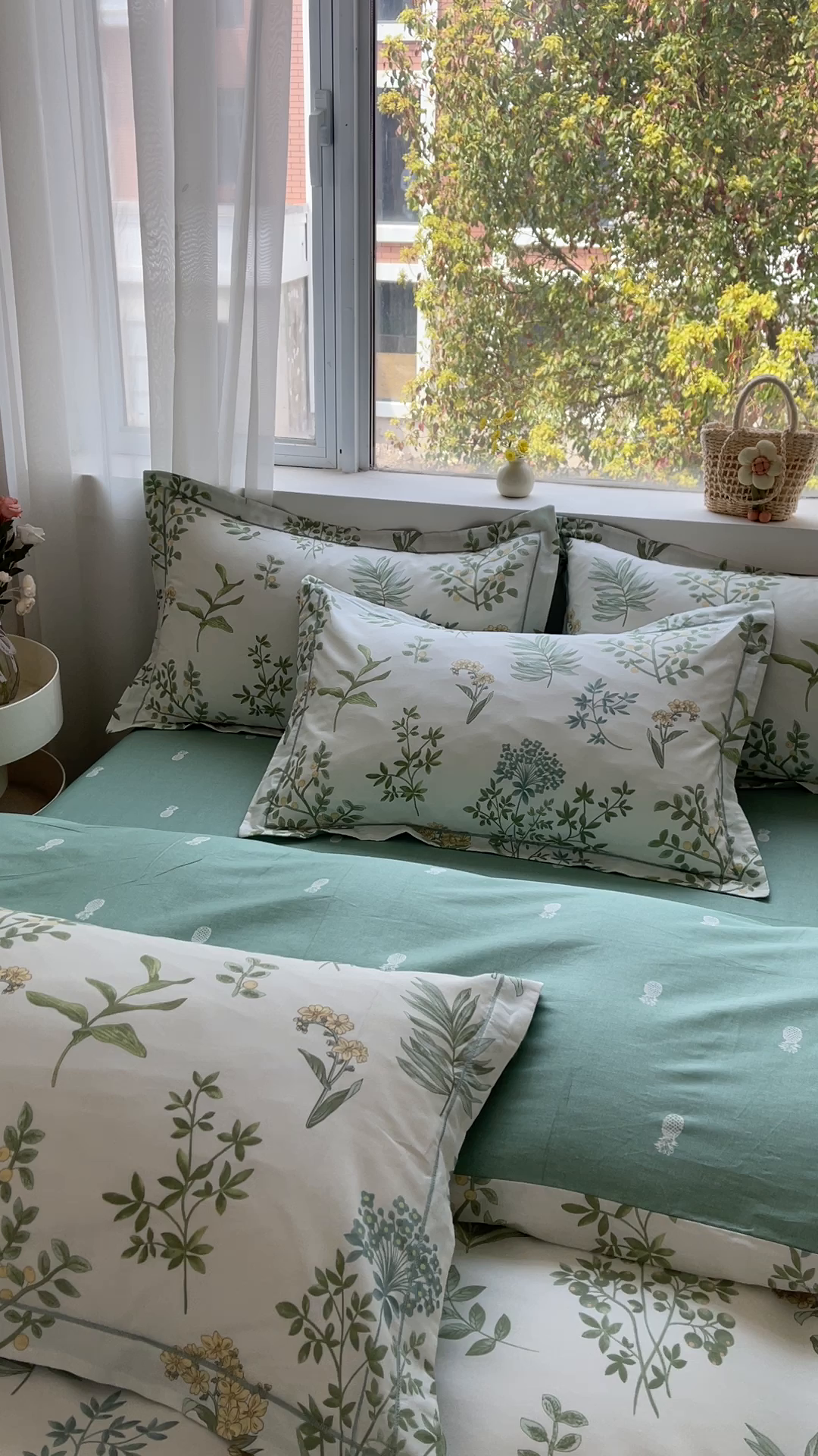 91家纺网 家纺一手货源 找家纺 帛美家纺 2026新款全棉纯棉印花四件套 恋薇时节