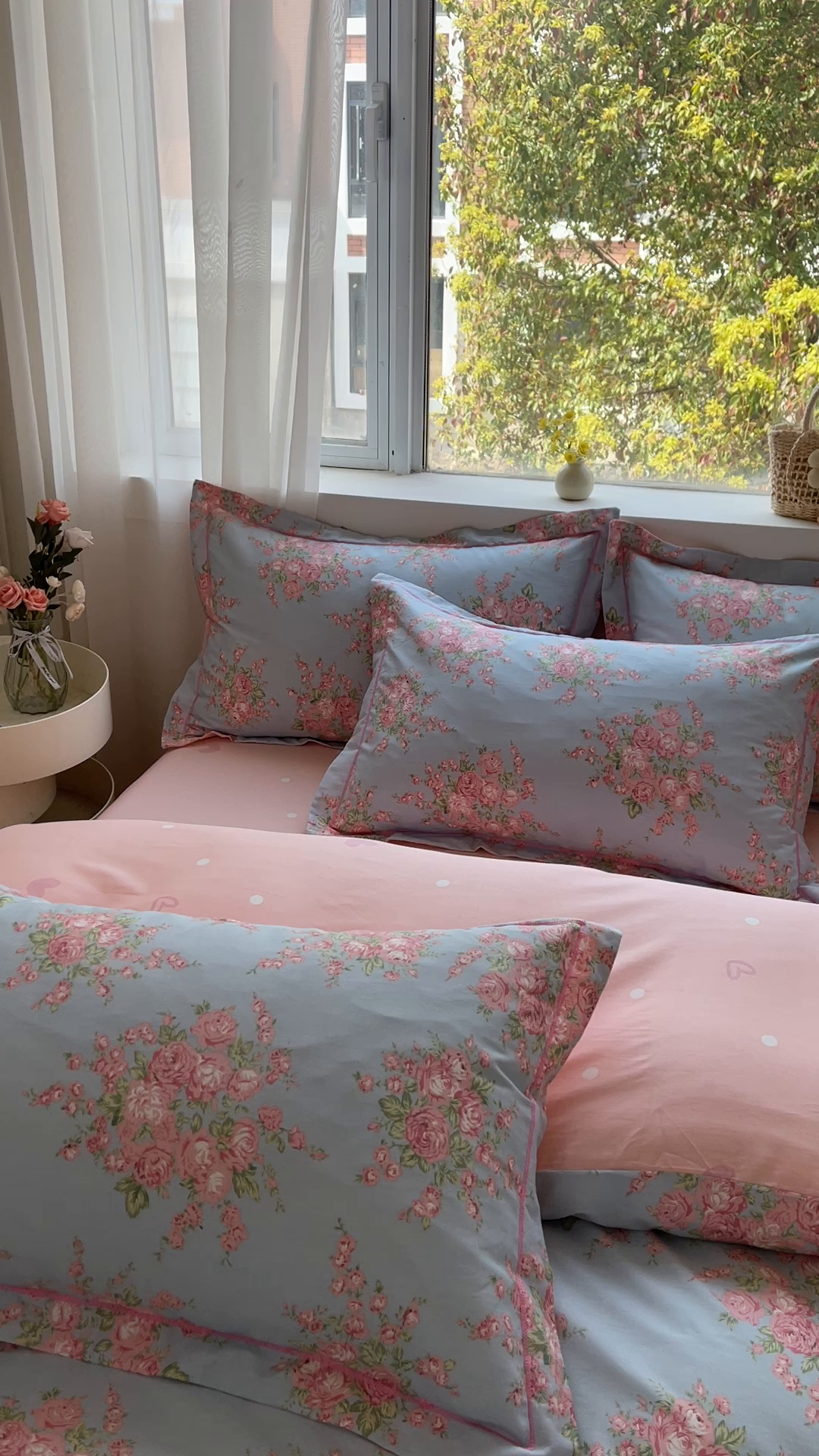 91家纺网 家纺一手货源 找家纺 帛美家纺 2026新款全棉纯棉印花四件套 沐蓝