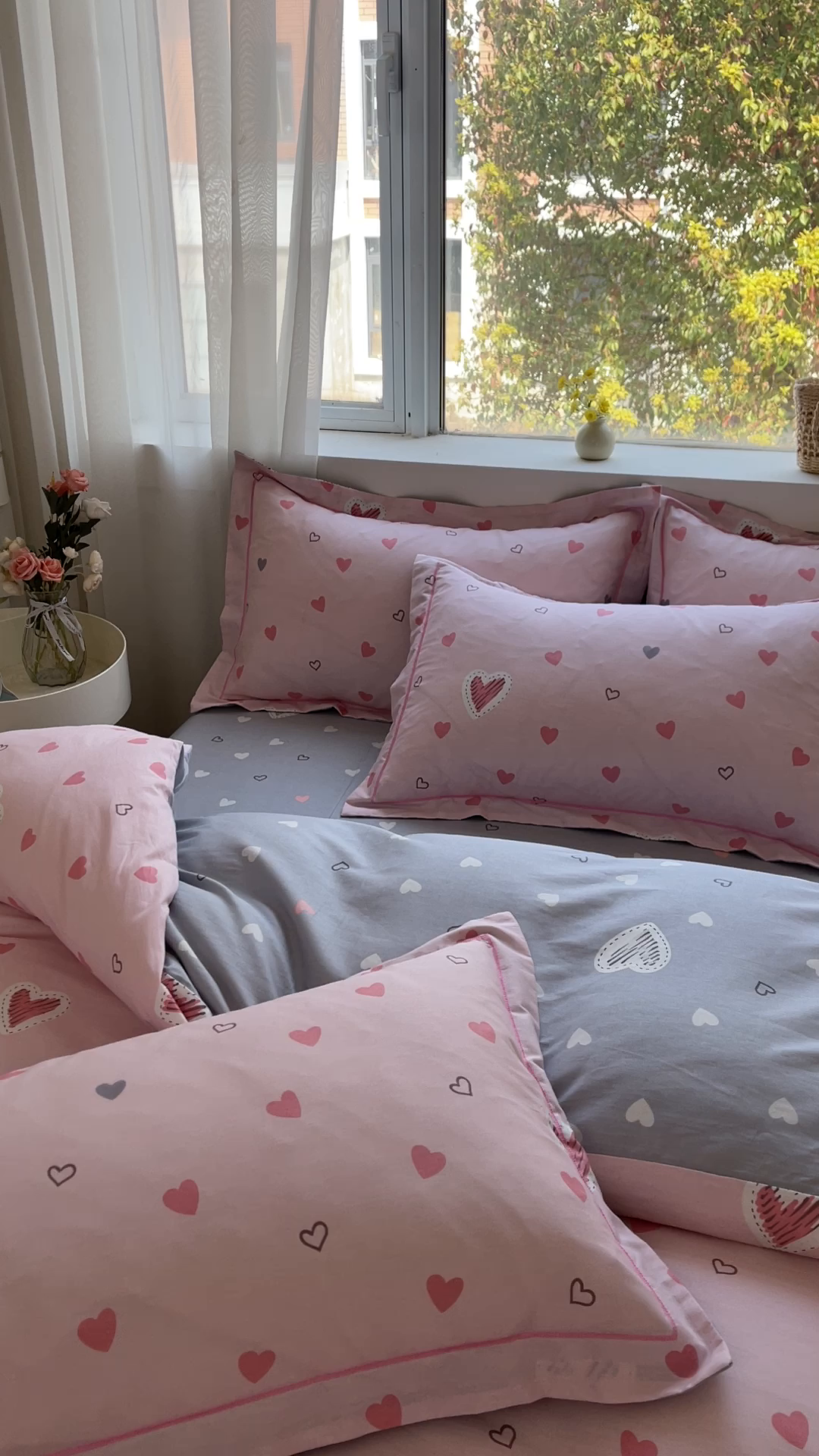 91家纺网 家纺一手货源 找家纺 帛美家纺 2026新款全棉纯棉印花四件套 心动