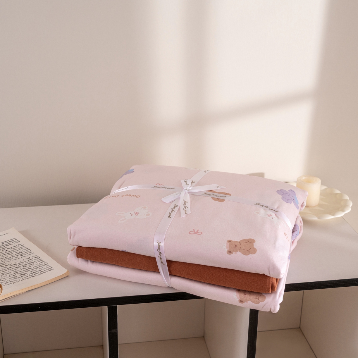 91家纺网 家纺一手货源 找家纺 梦可莱家居 2026新款全棉纯棉针织棉印花可爱卡通系列四件套 动物乐园