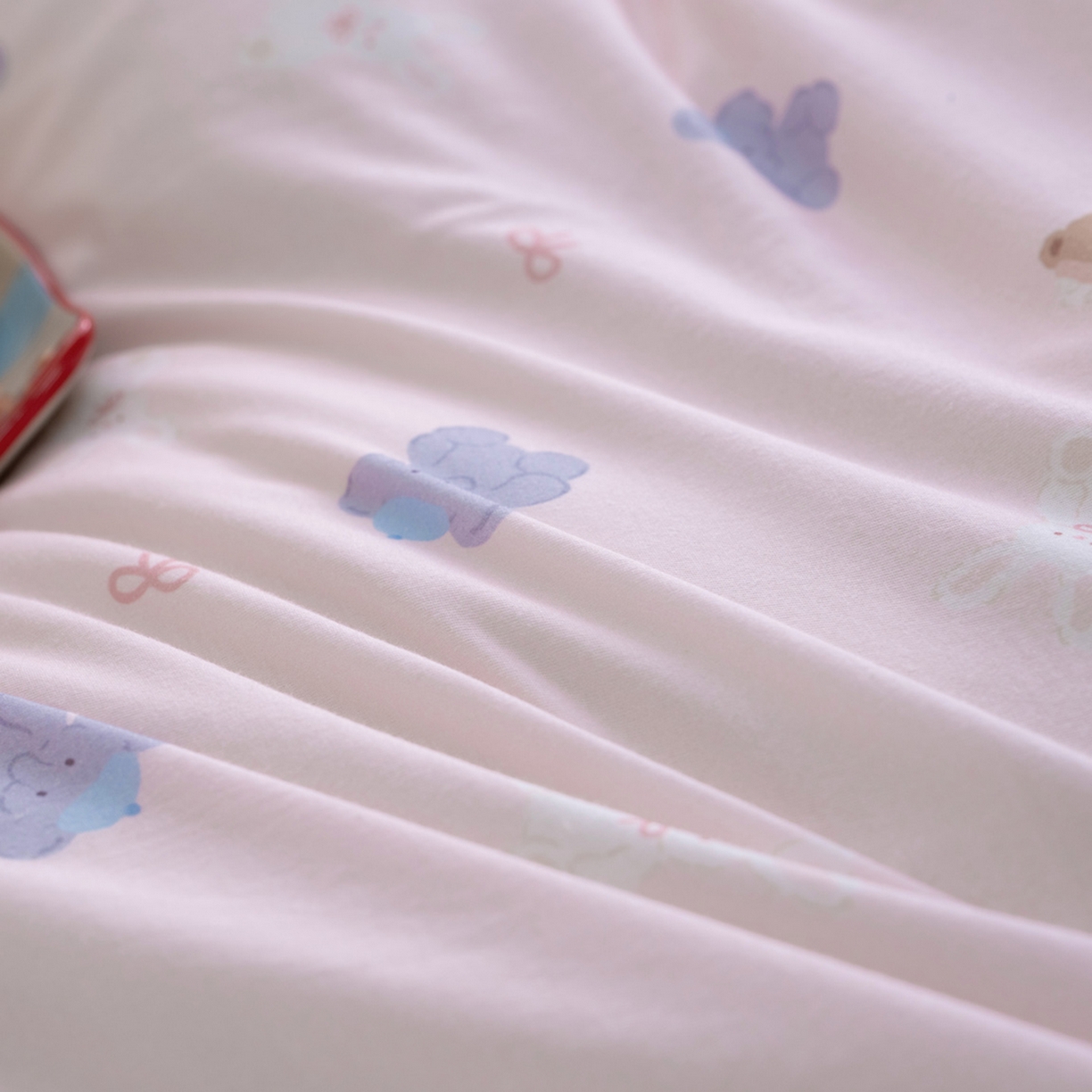 91家纺网 家纺一手货源 找家纺 梦可莱家居 2026新款全棉纯棉针织棉印花可爱卡通系列四件套 动物乐园