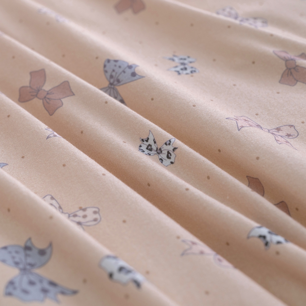 91家纺网 家纺一手货源 找家纺 梦可莱家居 2026新款全棉纯棉针织棉印花可爱卡通系列四件套 蝴蝶卡