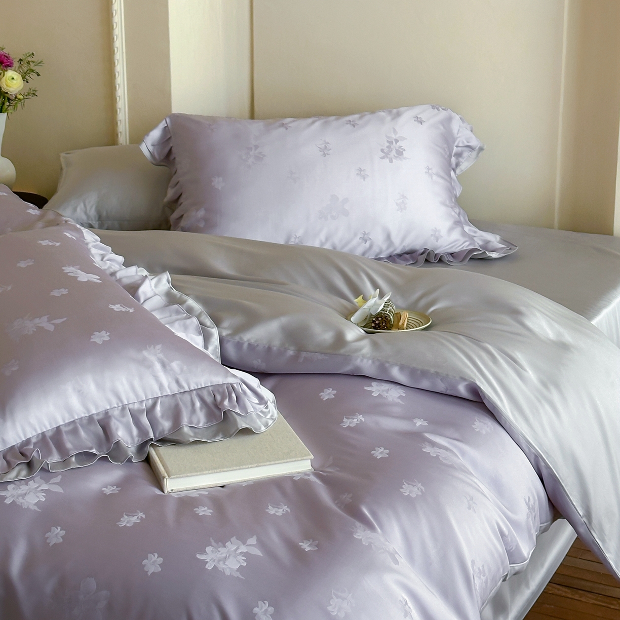 91家纺网 家纺一手货源 找家纺 （总）玉宇阁家居 2026新款60S进口兰精天丝提花四件套-莫莫咖momocha