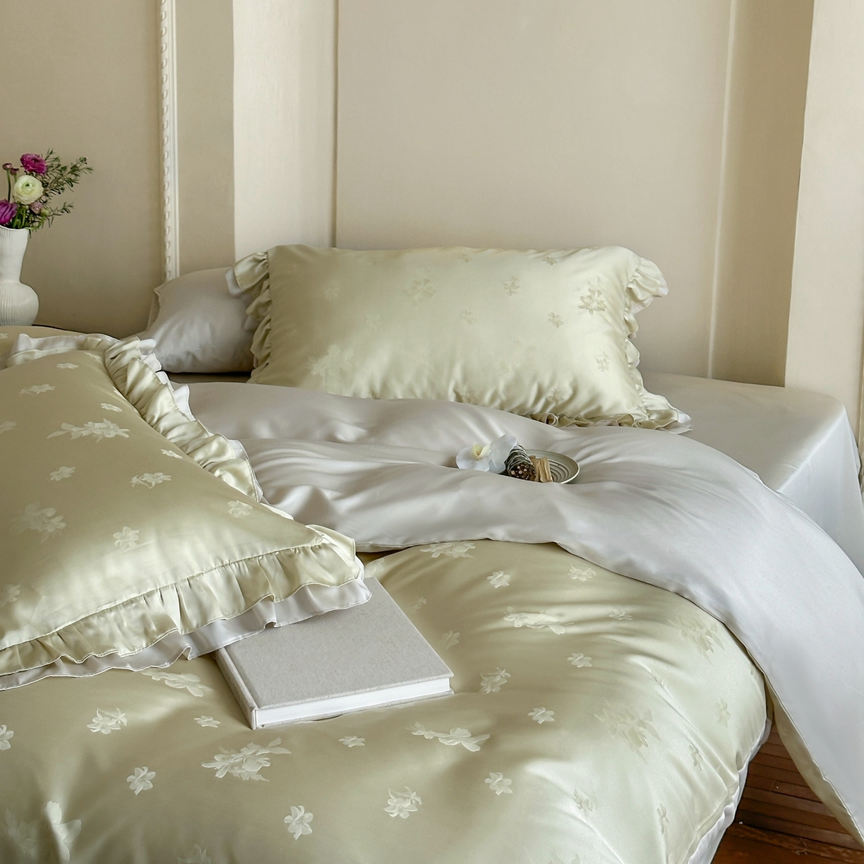 91家纺网 家纺一手货源 找家纺 玉宇阁家居 2026新款60S进口兰精天丝提花四件套-莫莫咖momocha 莫莫咖momocha-小野春和