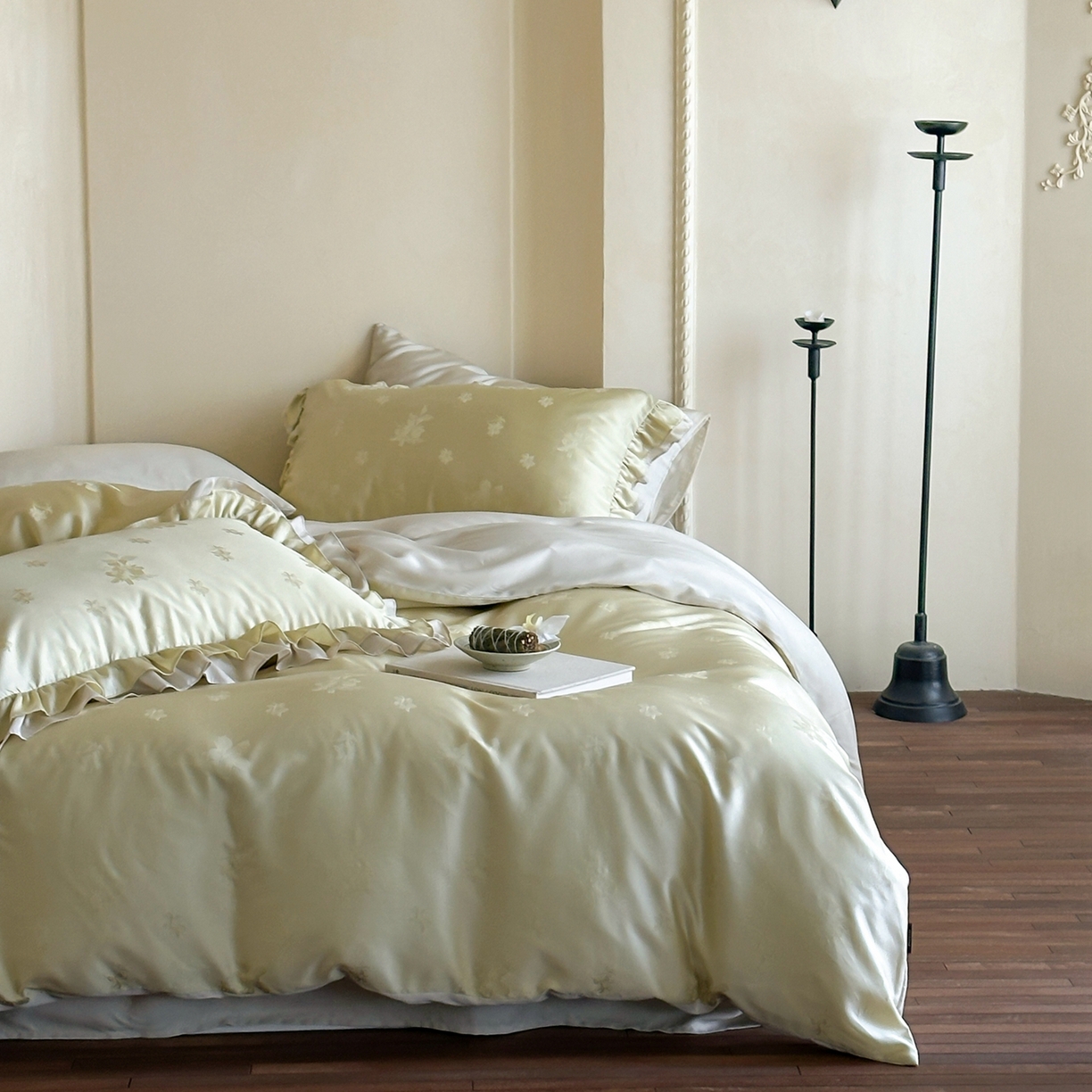 91家纺网 家纺一手货源 找家纺 玉宇阁家居 2026新款60S进口兰精天丝提花四件套-莫莫咖momocha 莫莫咖momocha-小野春和