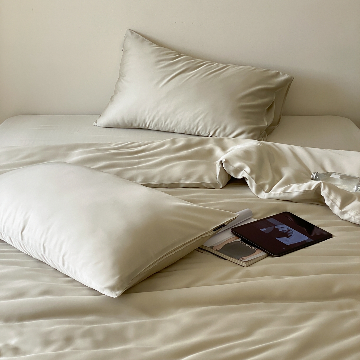 91家纺网 家纺一手货源 找家纺 （总）玉宇阁家居 2026春夏60s兰精天丝拼色四件套