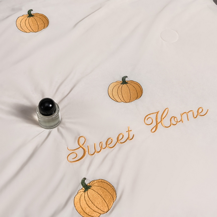 91家纺网 家纺一手货源 找家纺 妮恒美家纺 2026春夏新款凉感丝床盖夏被夏凉被空调被四件套 小南瓜奶白粉