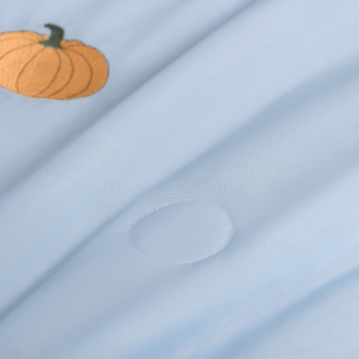 91家纺网 家纺一手货源 找家纺 妮恒美家纺 2026春夏新款凉感丝床盖夏被夏凉被空调被四件套 小南瓜-海蓝灰