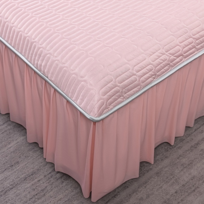 91家纺网 家纺一手货源 找家纺 妮恒美家纺 2026春夏新款凉感丝床盖夏被夏凉被空调被四件套 小南瓜奶白粉