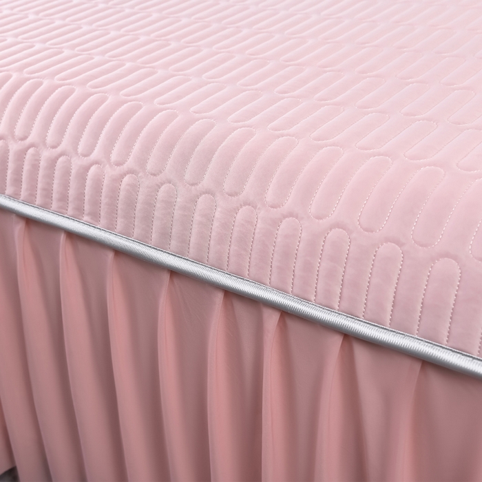 91家纺网 家纺一手货源 找家纺 妮恒美家纺 2026春夏新款凉感丝床盖夏被夏凉被空调被四件套 小南瓜奶白粉