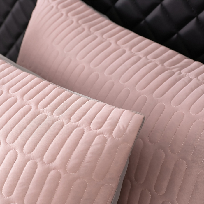 91家纺网 家纺一手货源 找家纺 妮恒美家纺 2026春夏新款凉感丝床盖夏被夏凉被空调被四件套 郁金香粉奶白