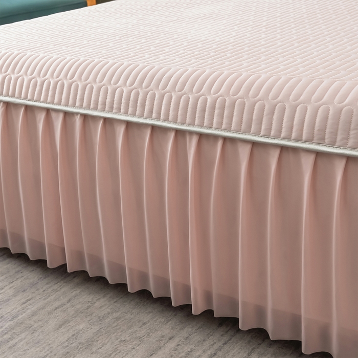 91家纺网 家纺一手货源 找家纺 妮恒美家纺 2026春夏新款凉感丝床盖夏被夏凉被空调被四件套 郁金香-奶白粉