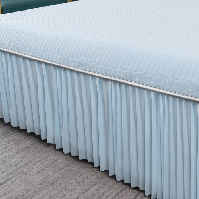 91家纺网 家纺一手货源 找家纺 妮恒美家纺 2026春夏新款凉感丝床盖夏被夏凉被空调被四件套 郁金香-奶白海蓝