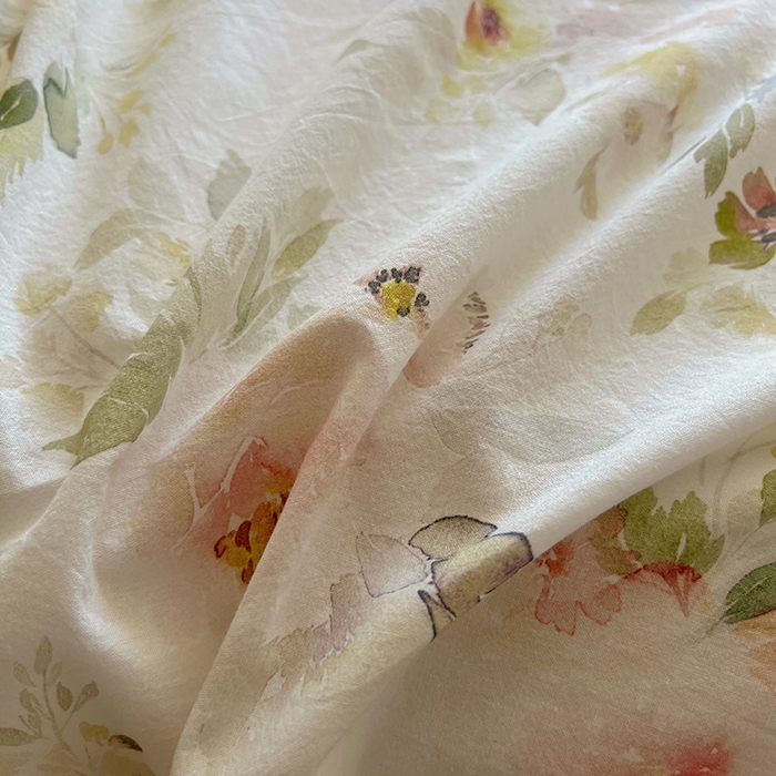 91家纺网 家纺一手货源 找家纺 （总）爱彼家纺 2026春夏新款云感水洗棉床单清新碎花床单三件套