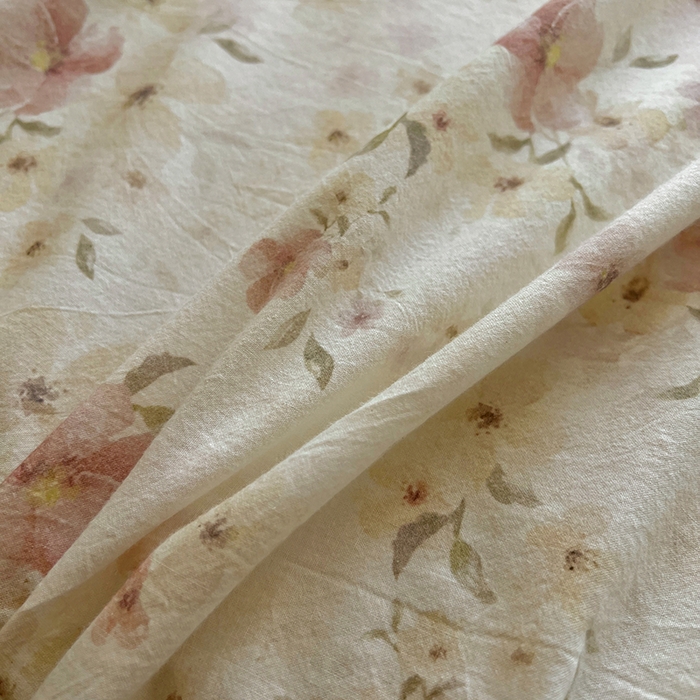 91家纺网 家纺一手货源 找家纺 爱彼家纺 2026春夏新款云感水洗棉床单清新碎花床单三件套 云感-春意