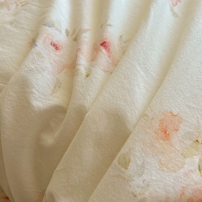 91家纺网 家纺一手货源 找家纺 爱彼家纺 2026春夏新款云感水洗棉床单清新碎花床单三件套 云感-夏日风情