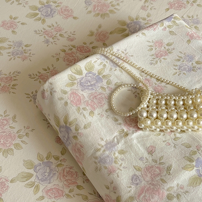 91家纺网 家纺一手货源 找家纺 爱彼家纺 2026春夏新款云感水洗棉床单清新碎花床单三件套 云感-鲜花怒放