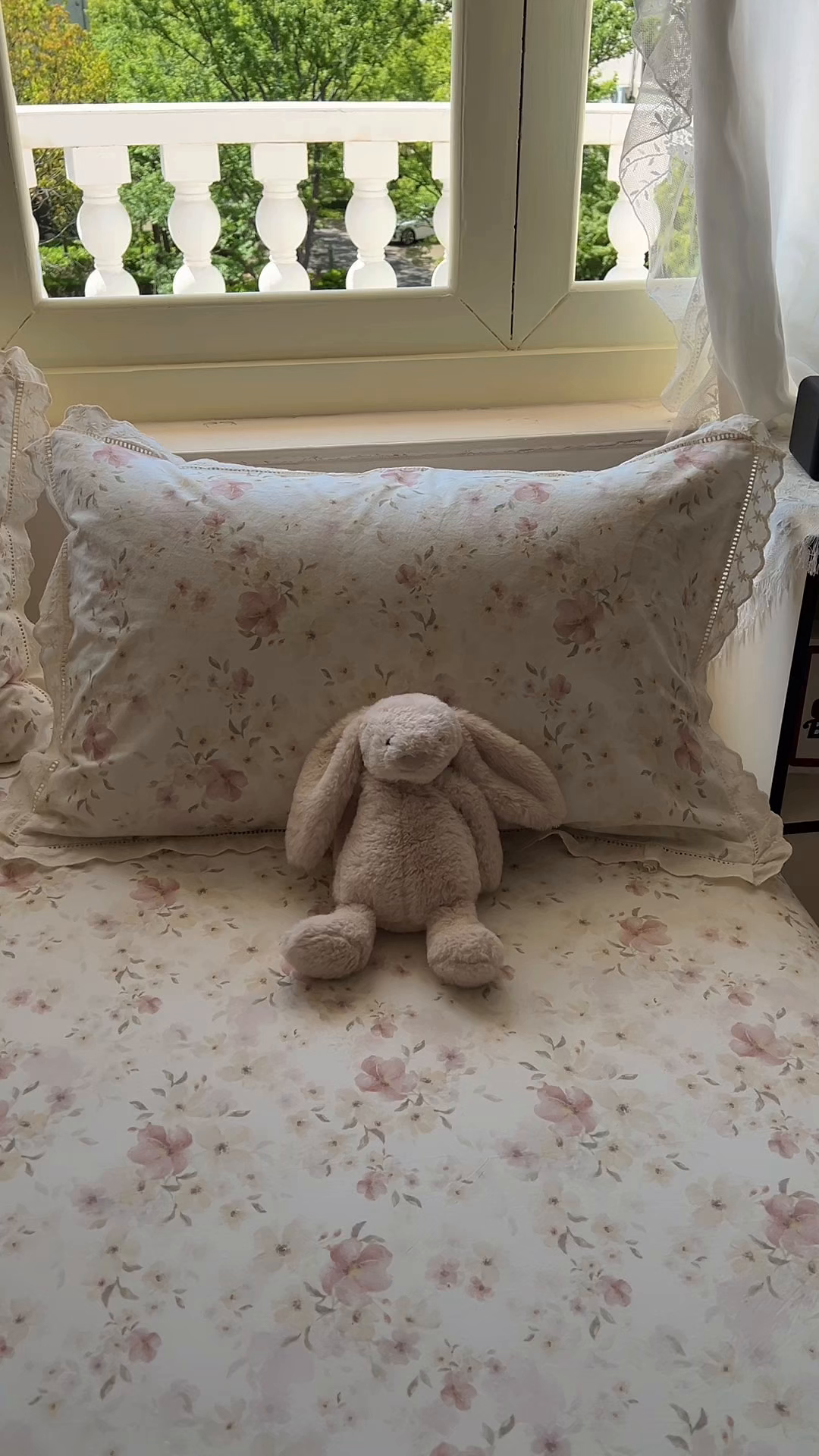 91家纺网 家纺一手货源 找家纺 爱彼家纺 2026春夏新款云感水洗棉床单清新碎花床单三件套 云感-露红烟紫