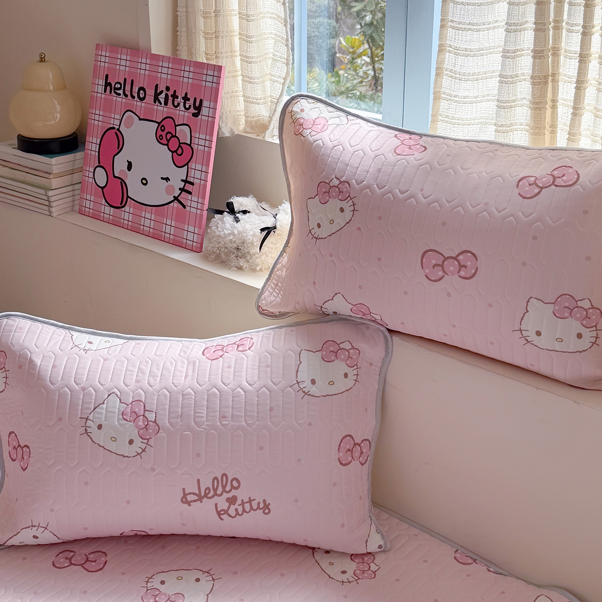 91家纺网 家纺一手货源 找家纺 （总）桃子家居 2026新款A类正版授权三丽鸥高品质凉感丝乳胶席空调软席系列三件套