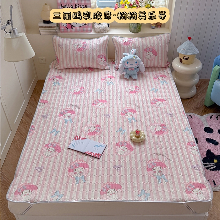 91家纺网 家纺一手货源 找家纺 （总）桃子家居 2026新款A类正版授权三丽鸥高品质凉感丝乳胶席空调软席系列三件套