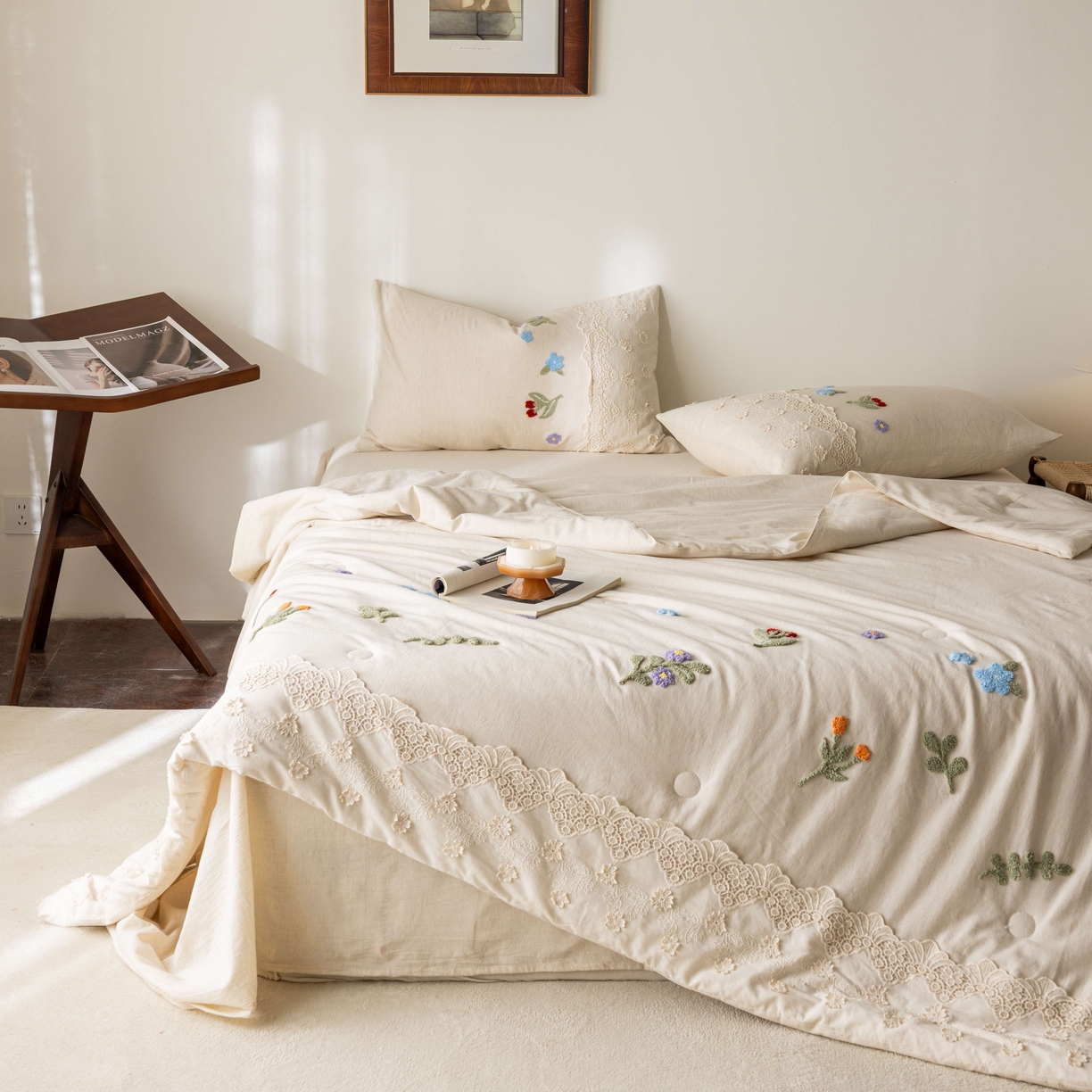 91家纺网 家纺一手货源 找家纺 （总）梵克保罗 2026春夏新款全棉棉麻毛巾绣单夏被夏凉被空调被四件套