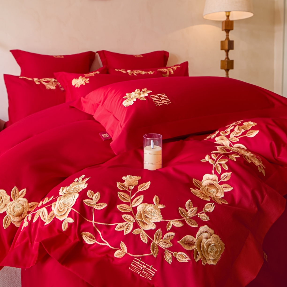 91家纺网 家纺一手货源 找家纺 （总）东方合美（原：皇家传奇） 2026新款长绒棉轻奢婚庆四件套